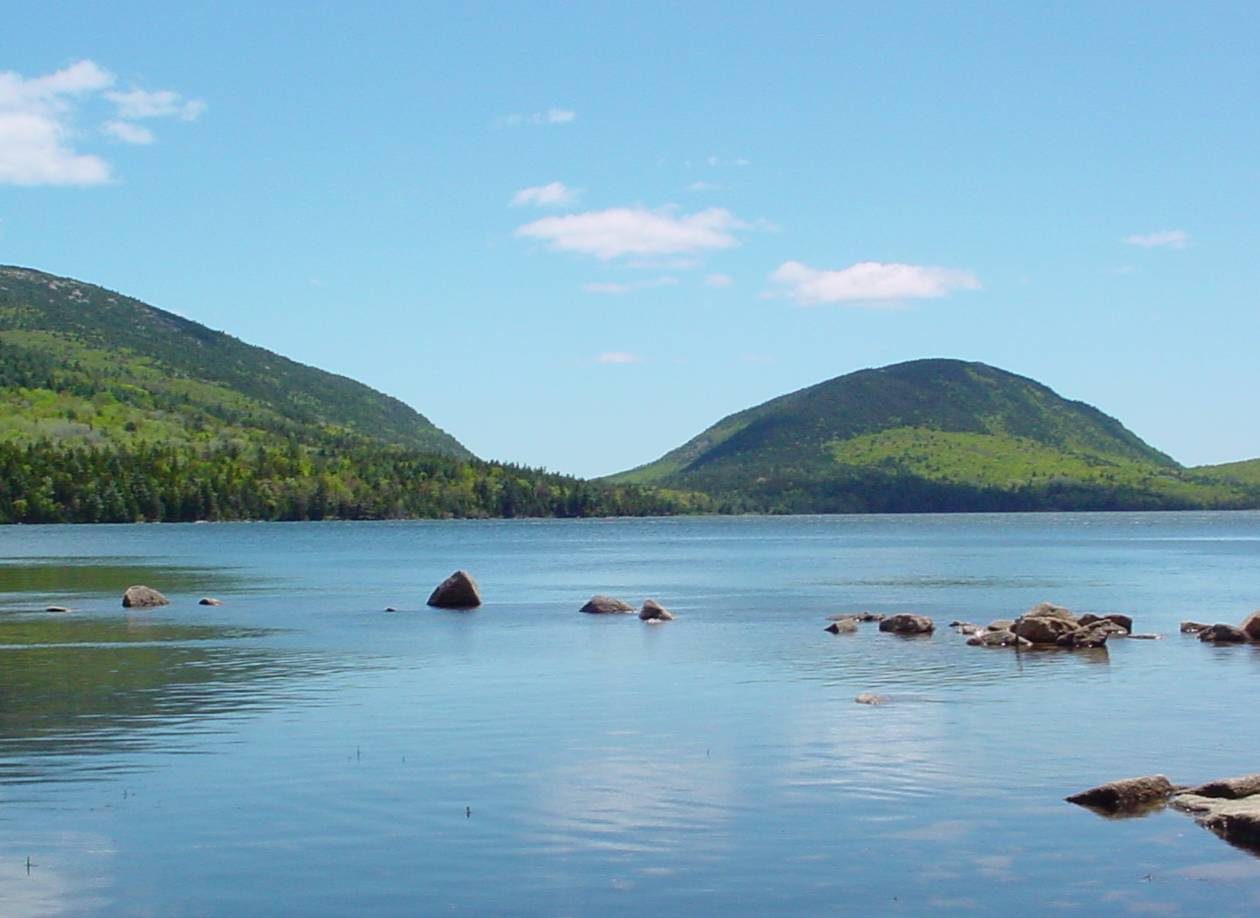 Eagle Lake, Bubble Pond and Jordan Pond by the carriage roads