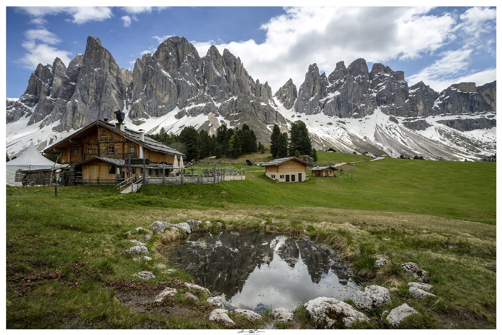 Adolf Munkel path and the Geisleralm from Zans