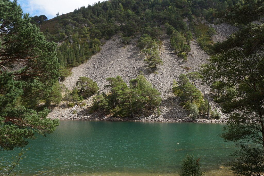 An Lochan Uaine and Ryvoan Bothy from Glenmore