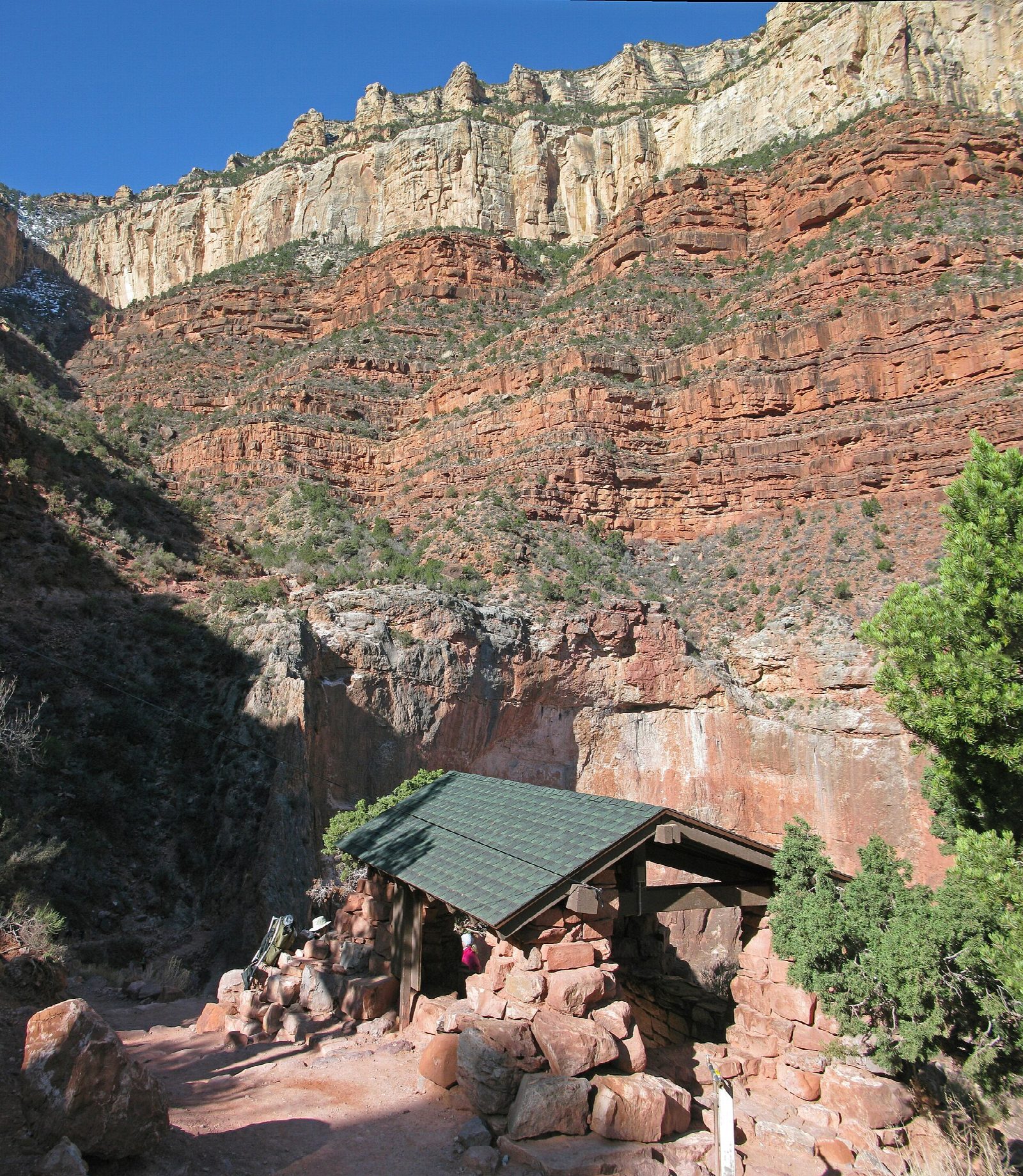 Bright Angel Trail to Three-Mile Resthouse
