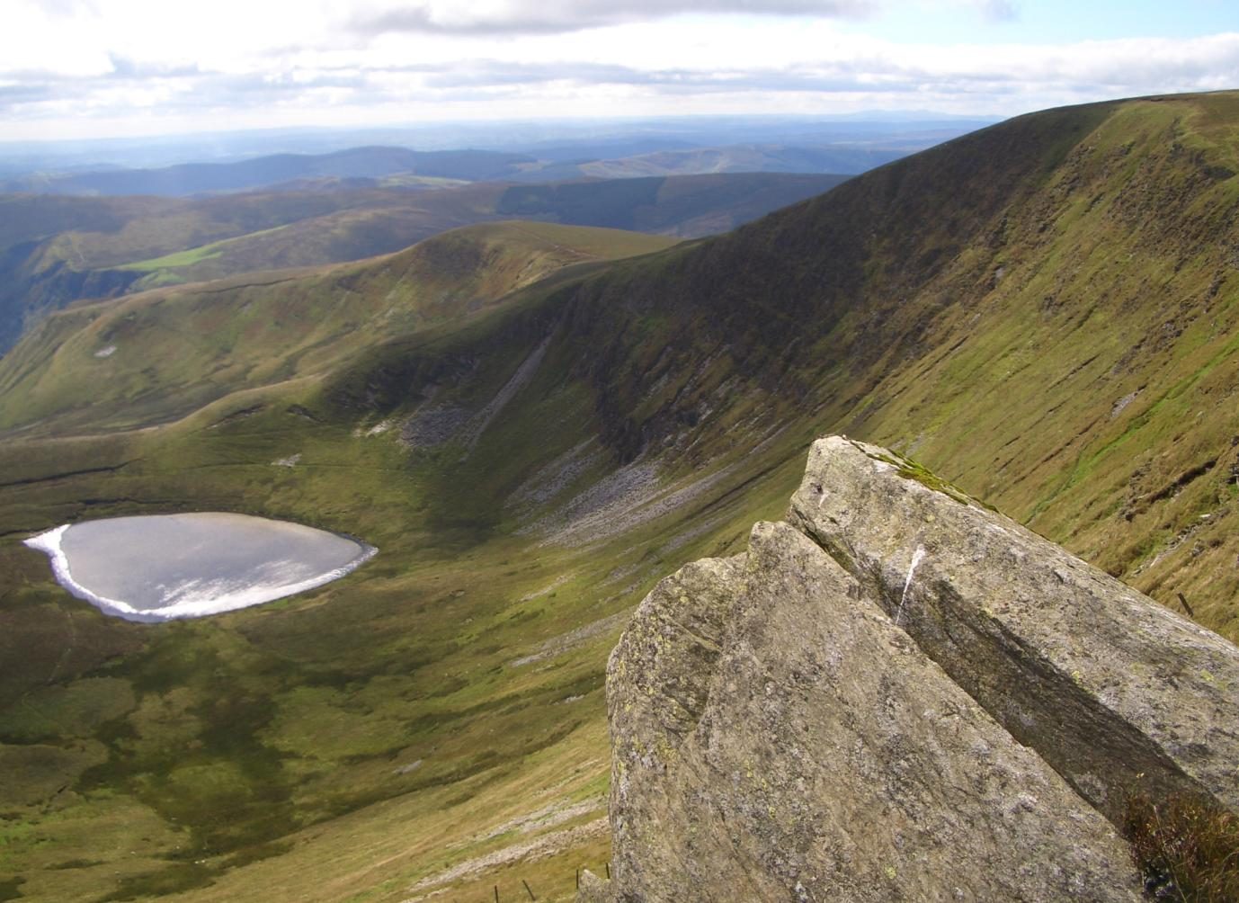 Cadair Berwyn and Moel Sych from Pistyll Rhaeadr