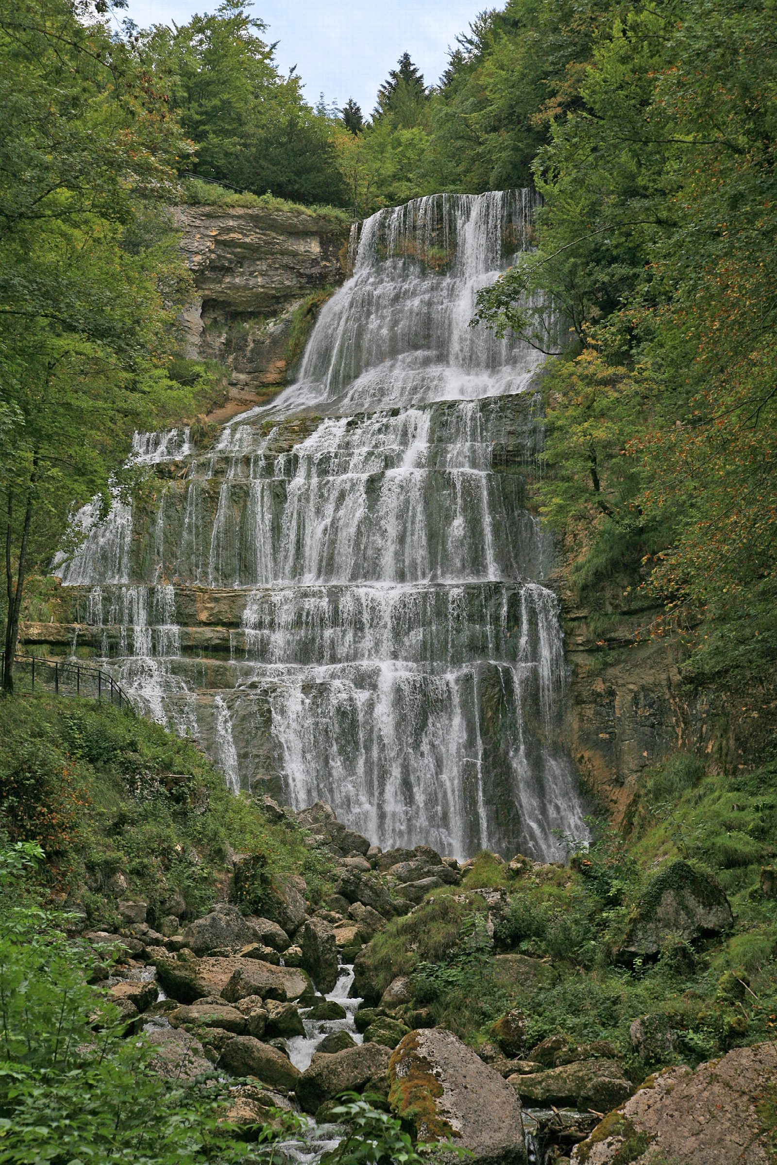 Cascades du Hérisson from the Éventail