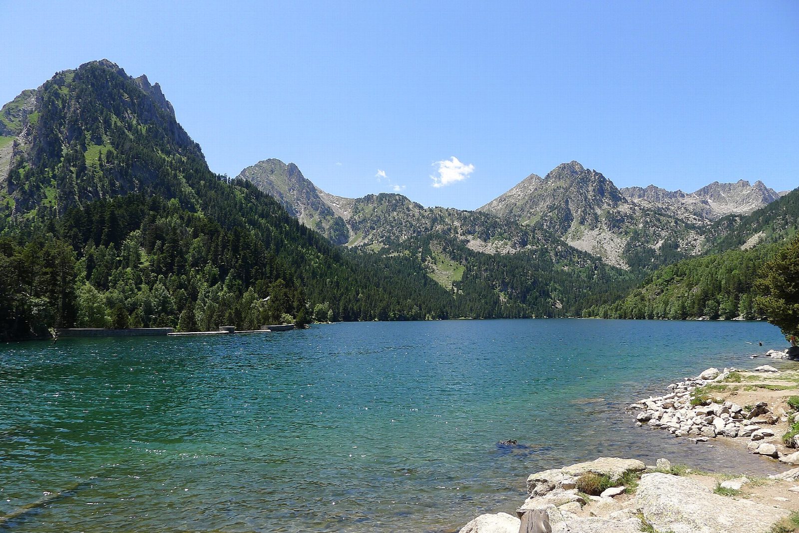 Estany de Sant Maurici from Prat de Pierró