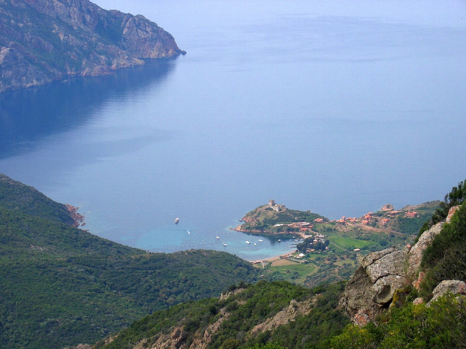 Girolata from the Col de la Croix