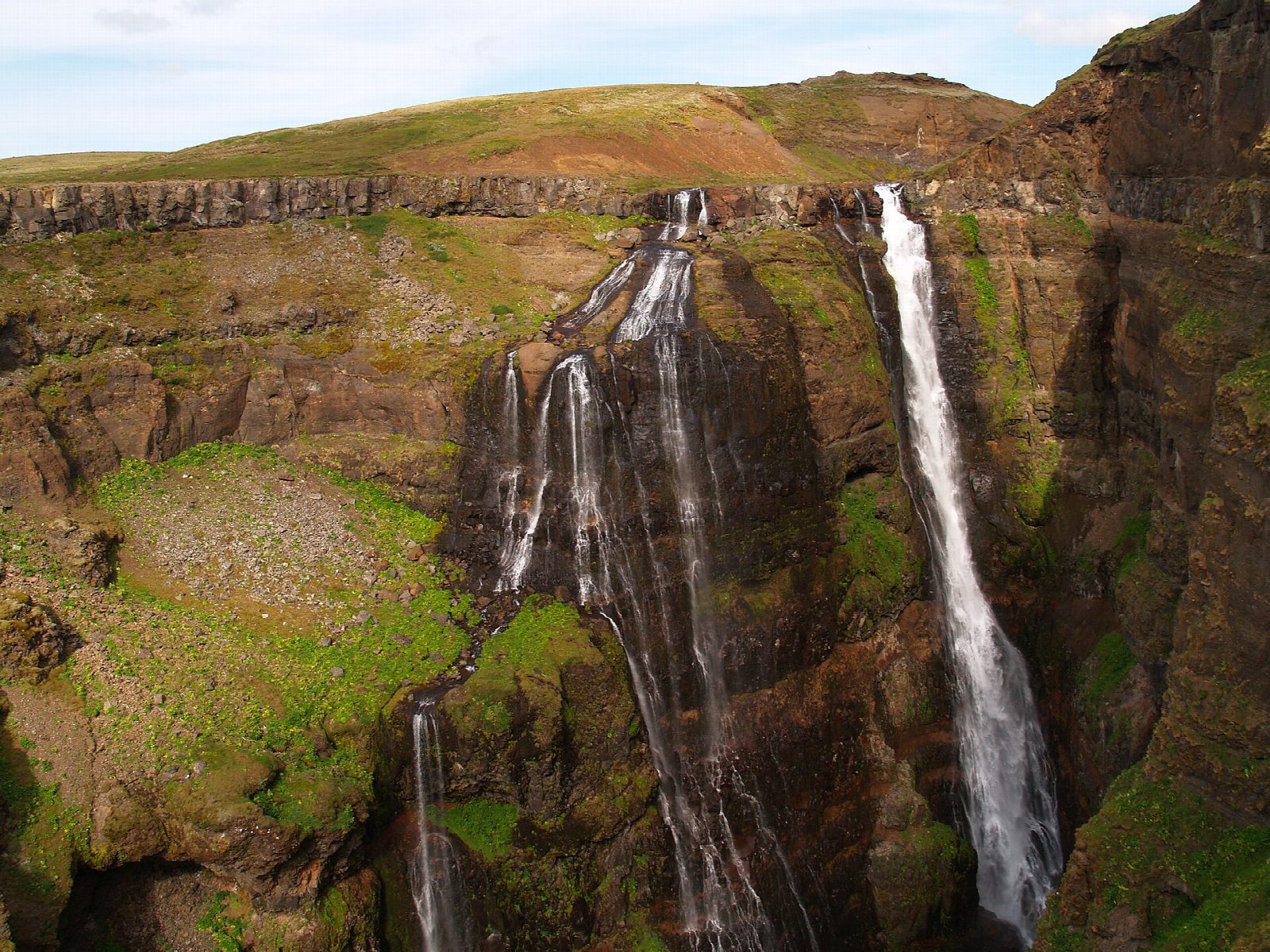 Glymur waterfall from Botnsdalur