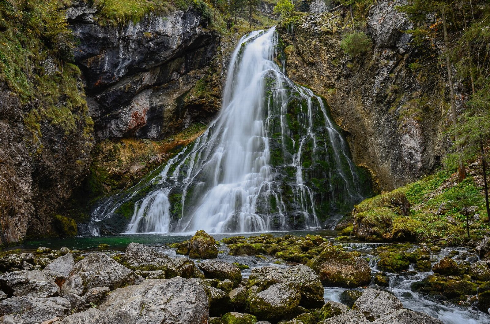 Golling Waterfall and the Bluntau lakes