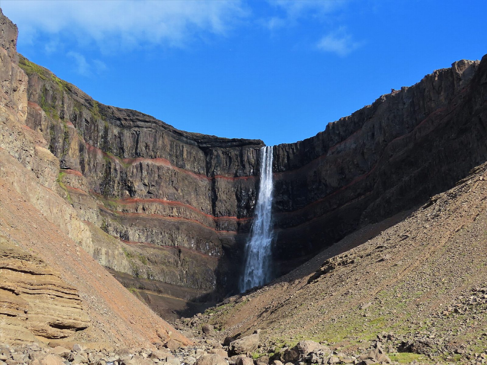 Hengifoss and Litlanesfoss