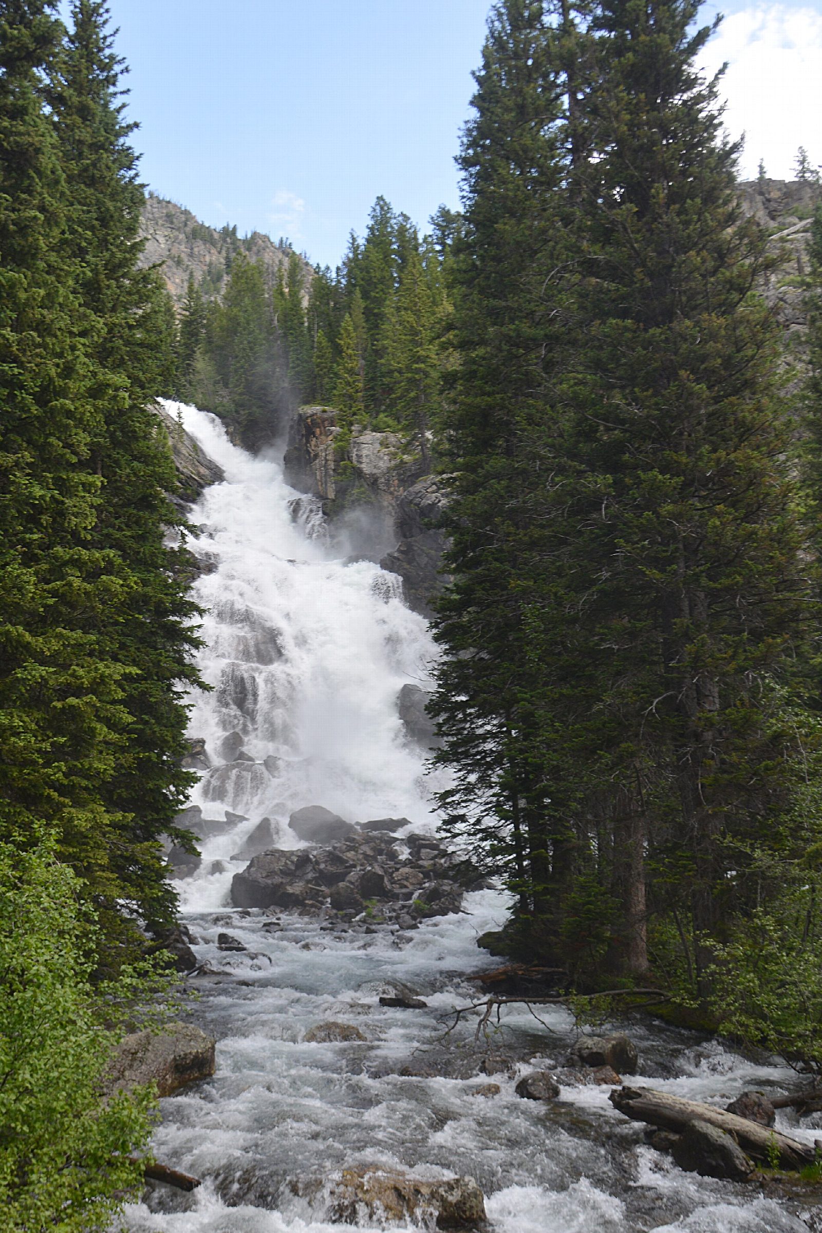 Hidden Falls and Inspiration Point from Jenny Lake