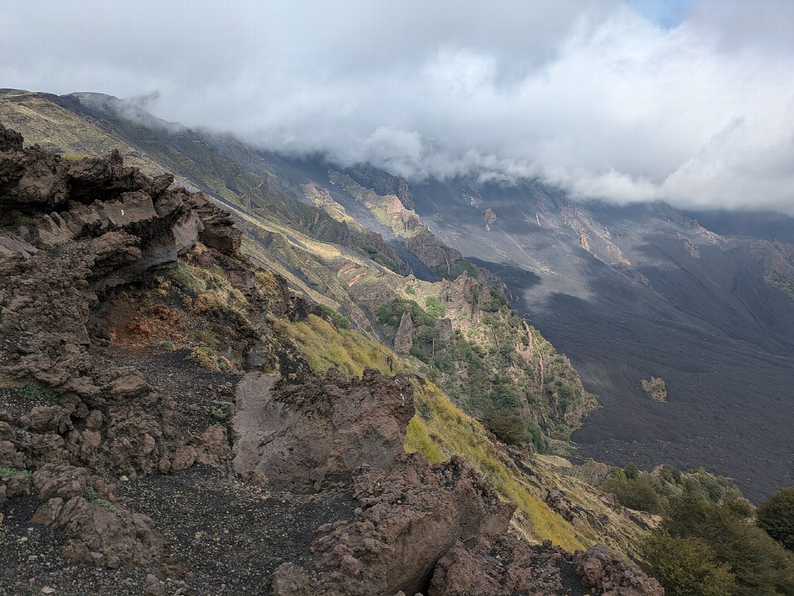 Schiena dell'Asino above the Valle del Bove, Etna