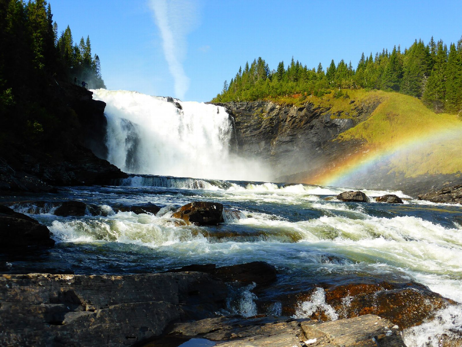 Tännforsen waterfall
