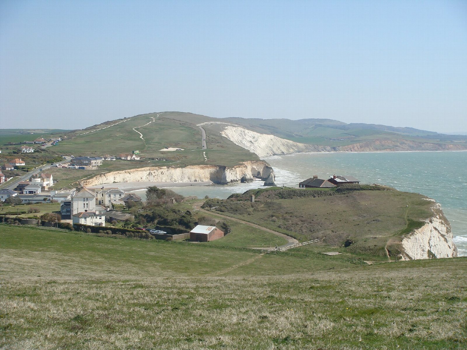 Tennyson Down and the Needles from Freshwater Bay