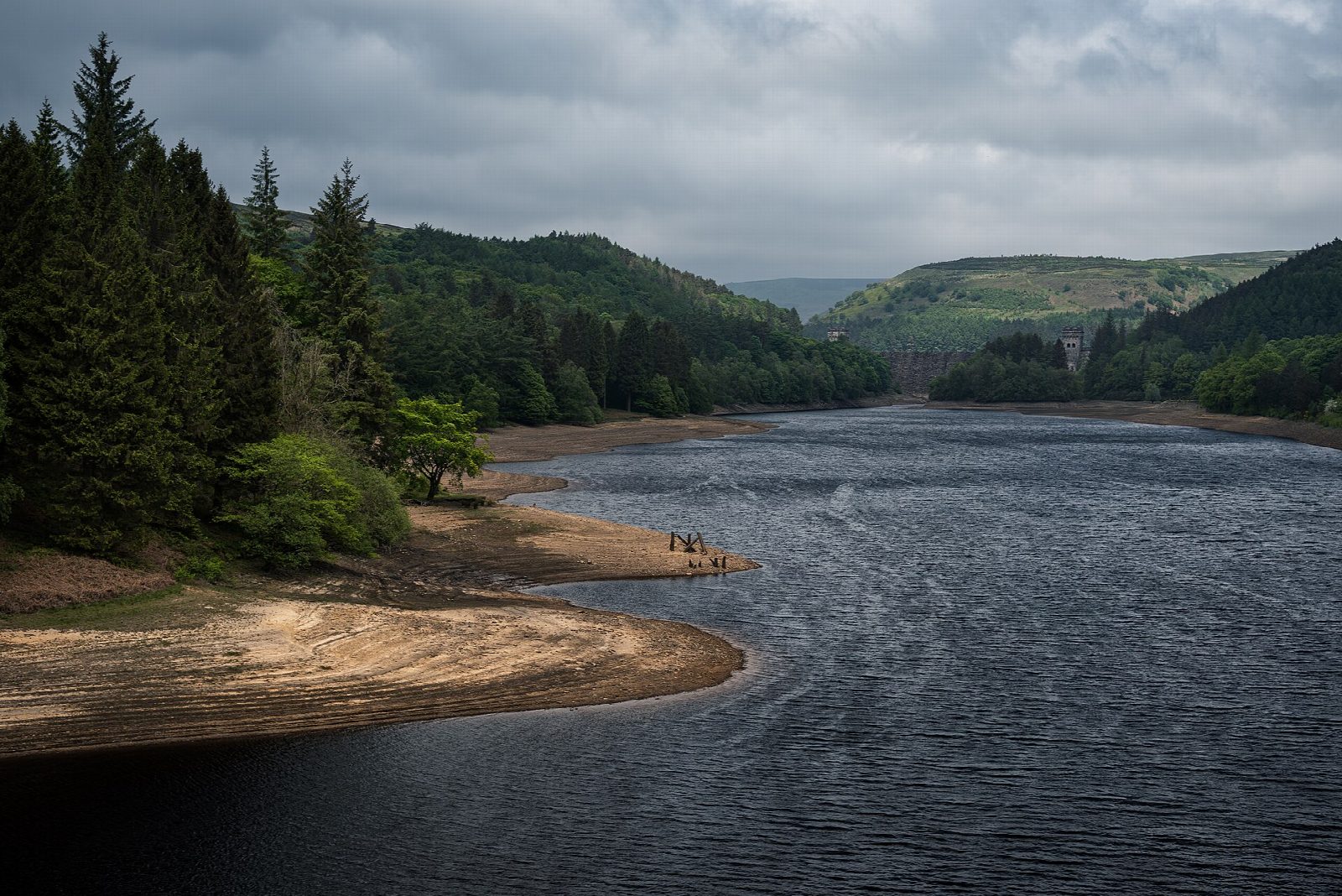 The Upper Derwent reservoirs from Fairholmes