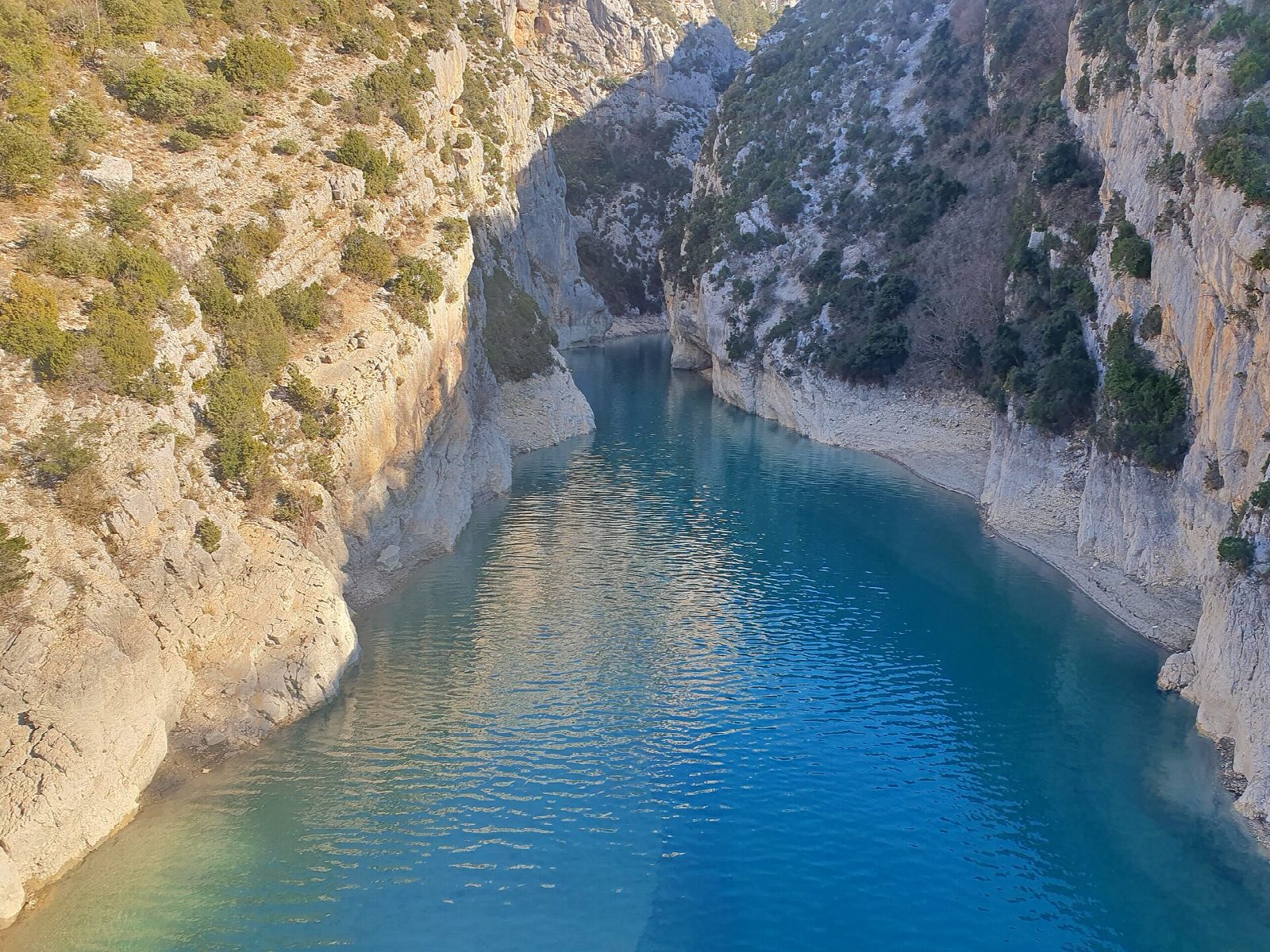 Verdon: into the gorge from the Pont du Galetas