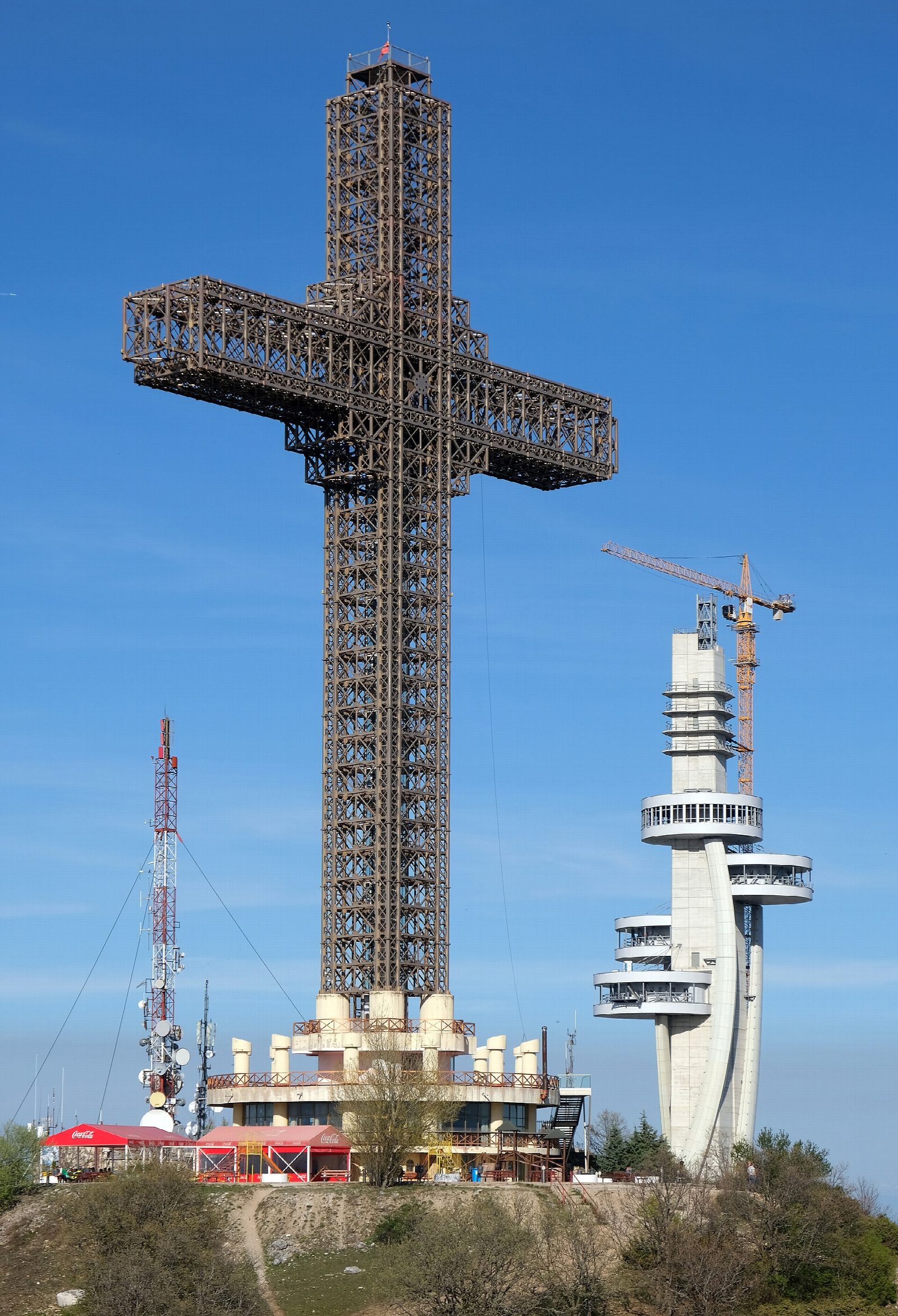 Millennium Cross on Vodno from Sredno Vodno