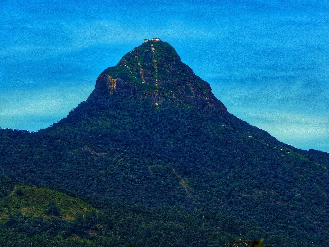 Adam's Peak (Sri Pada) from Nallathanniya
