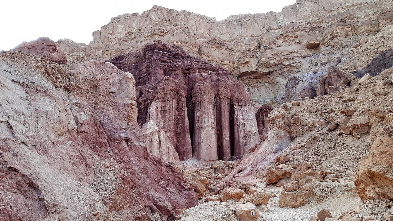 Amram's Pillars and Mount Amir in the Eilat Mountains