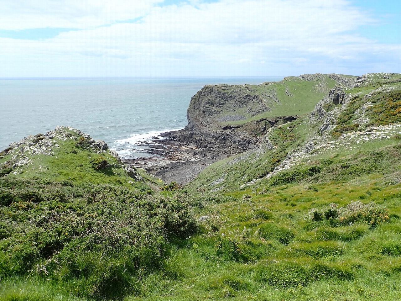 Mewslade Bay, Fall Bay and Rhossili from Pitton