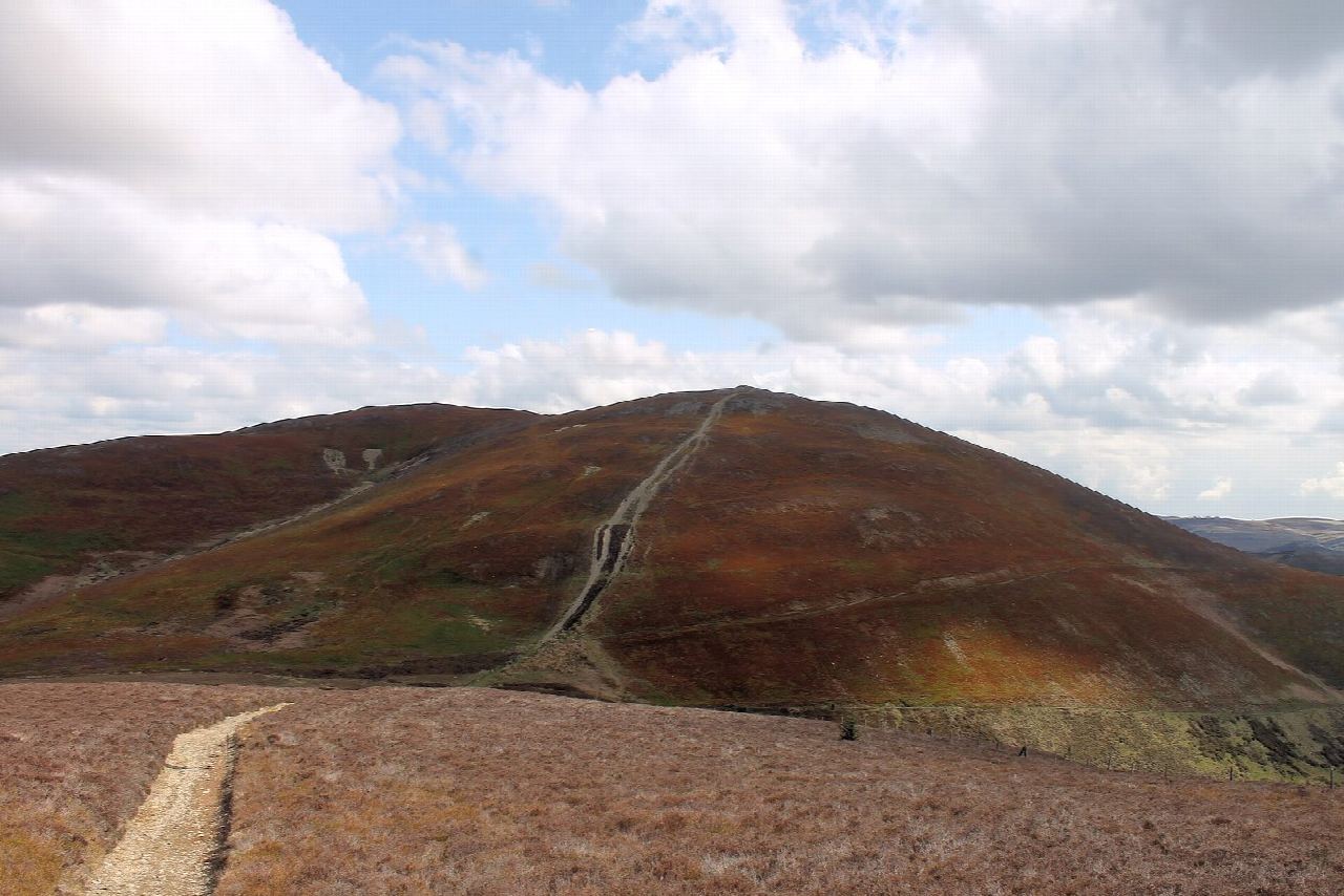 Moel y Faen and Moel y Gamelin from the Horseshoe Pass