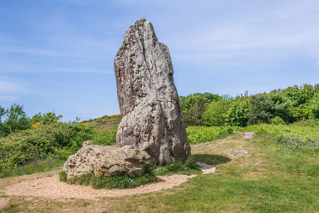 Mottistone Down, the Long Stone and Mottistone Common
