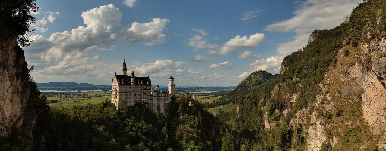 Neuschwanstein and the Marienbrücke from Hohenschwangau