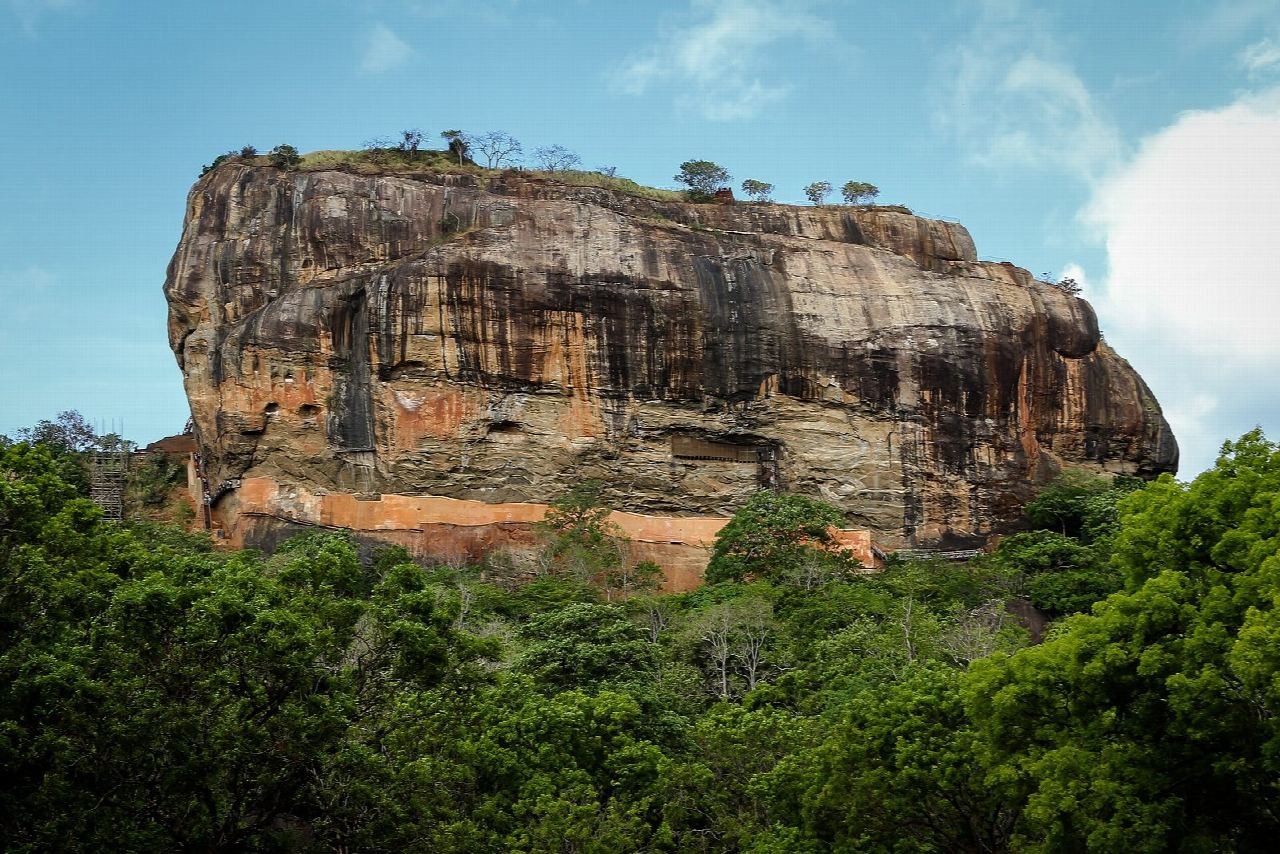 Sigiriya Rock and its gardens