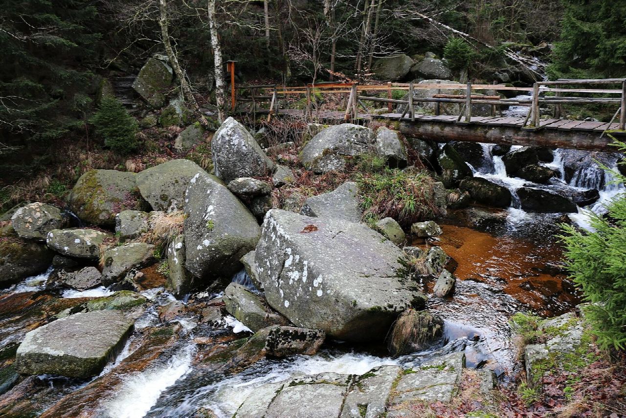 Steinerne Renne gorge and the Renneklippen from Hasserode