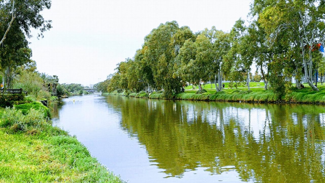 Yarkon Park: along both banks of the river